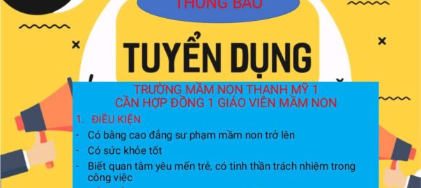 Tuyển dụng 1 GV Hđ